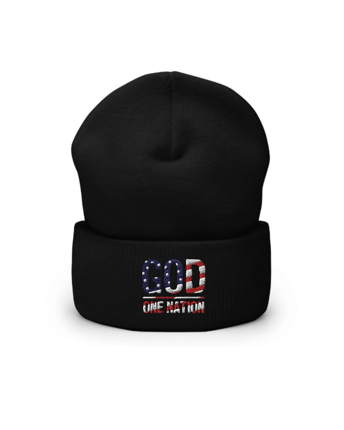 God Nation Patriotic Black Beanie